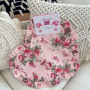 Floral Pink Heart-Shaped Placemats Set of 4